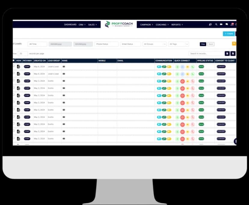 ProfitADVISOR platform screenshot 2